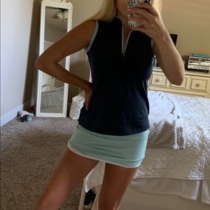 Navy Sleeveless Adidas Golf Shirt